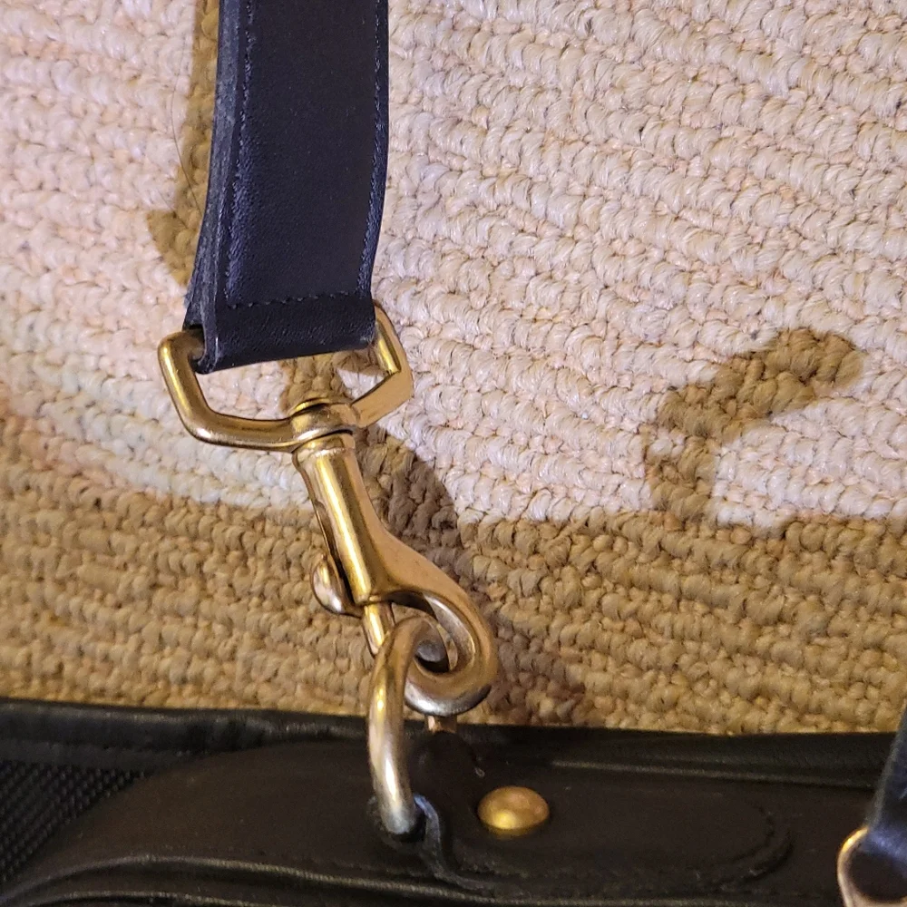 Classic Black Leather Coach Bag
